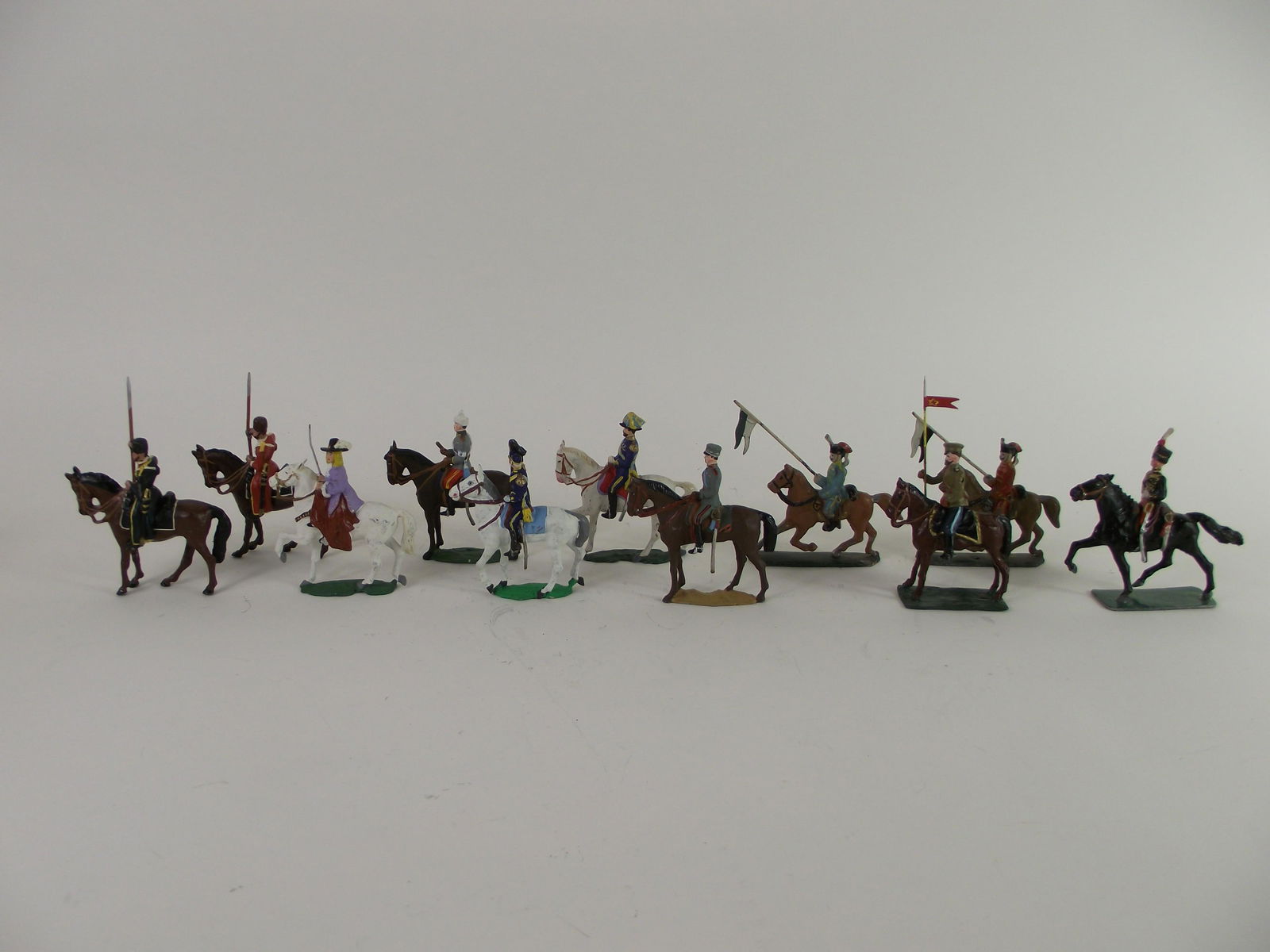 Collection of Solid Cast Cavalry Figures (1 of 1)