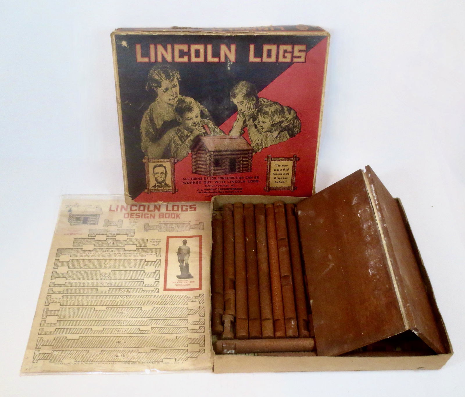 Lincoln Log RARE Early Boxed Double Set (1 of 1)