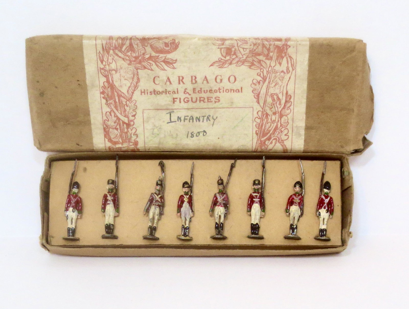 Carbago By Carman Infantry of 1800: 35mm. 8 pieces. Excellent condition. Original box excellent.