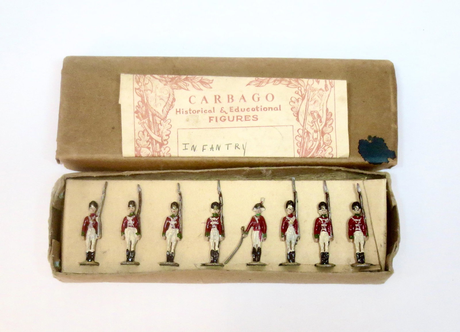 Carbago By Carman Infantry of 1800: 35mm. 8 pieces. Excellent condition. Original box excellent.