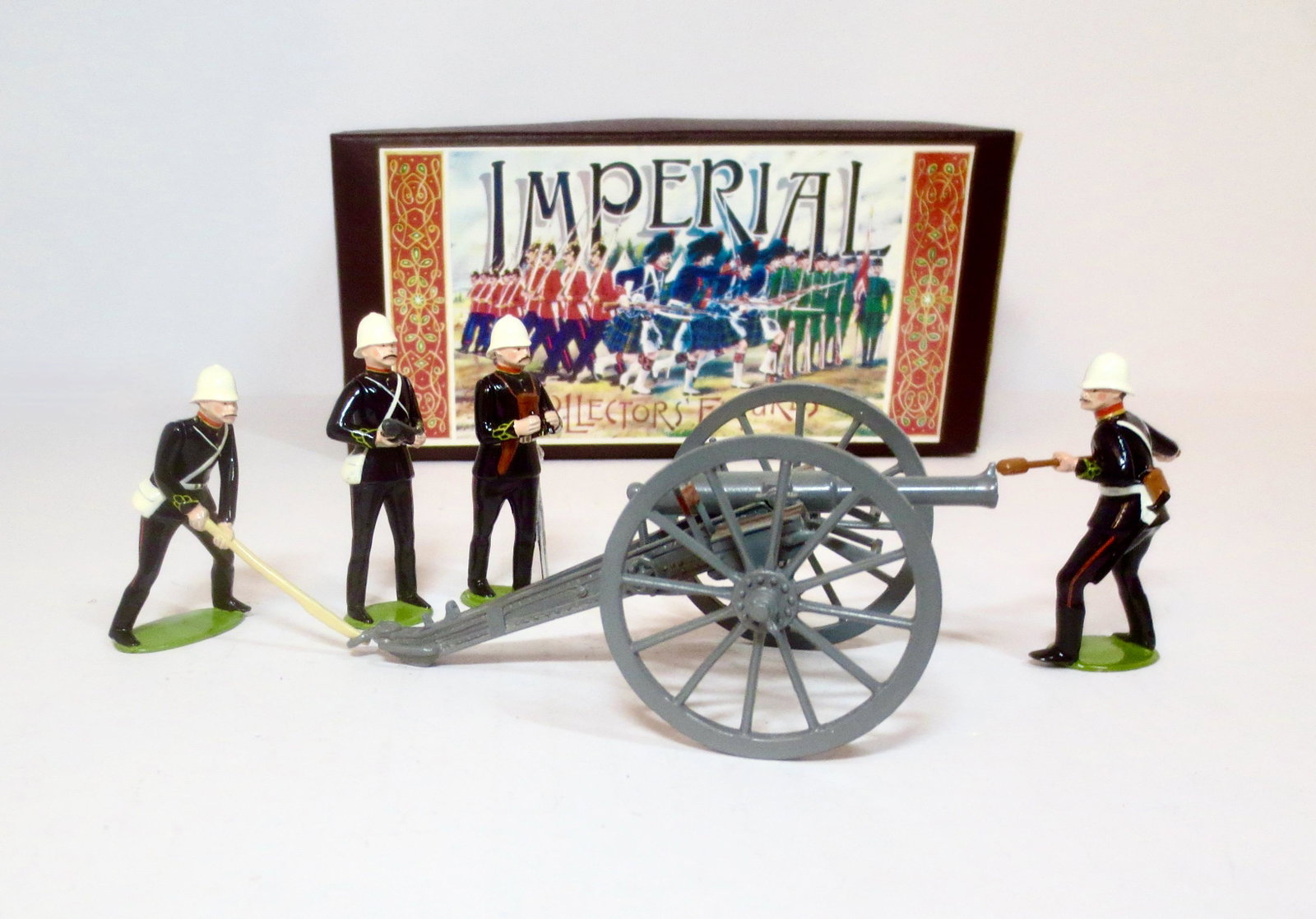 Imperial #45 Royal Field Artillery of 1879: Gun and four man crew. 5 pieces. Mint to near mint condition. Box excellent.