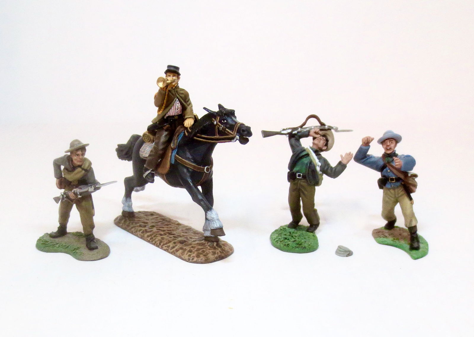Confederate Soldiers Mounted & On Foot (1 of 1)