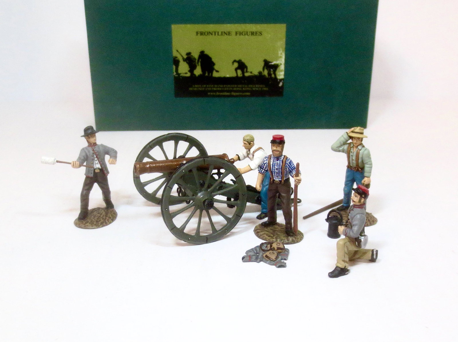 Frontline #ACG7 Confederate Artillery: Firing Cannon. 8 pieces. Mint condition. Box excellent.