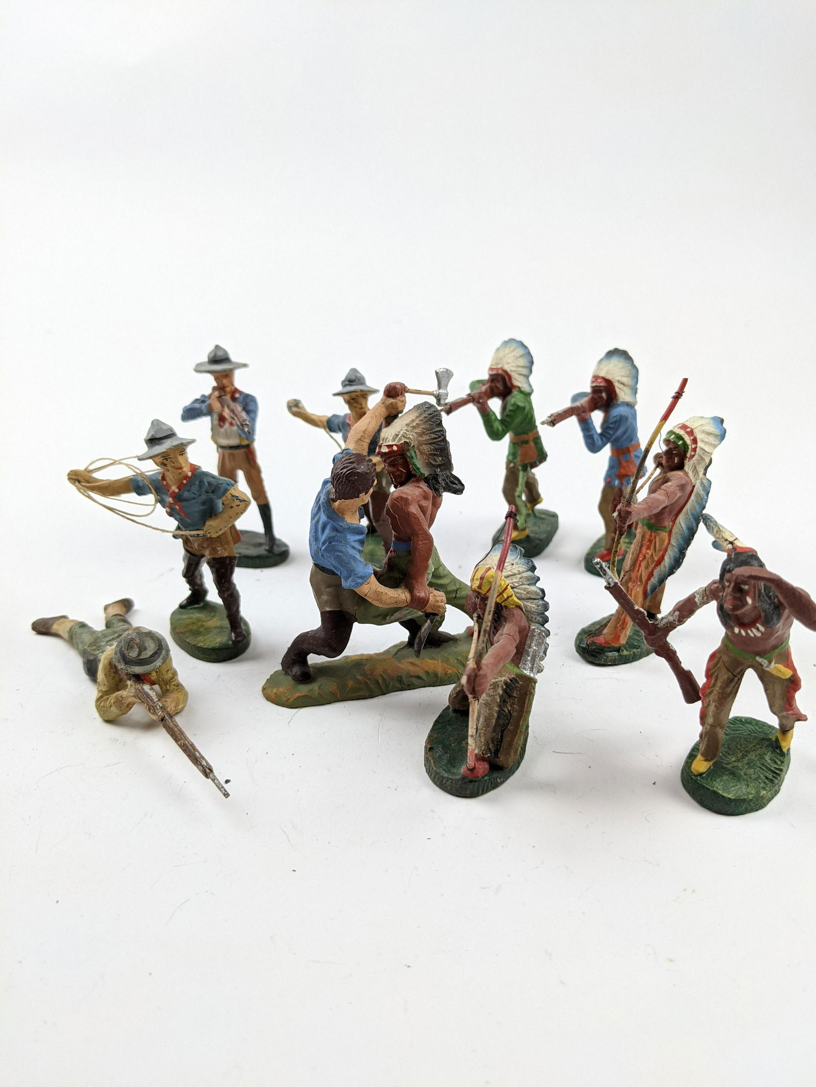 Elastolin Cowboys & Indians Attacking (1 of 1)