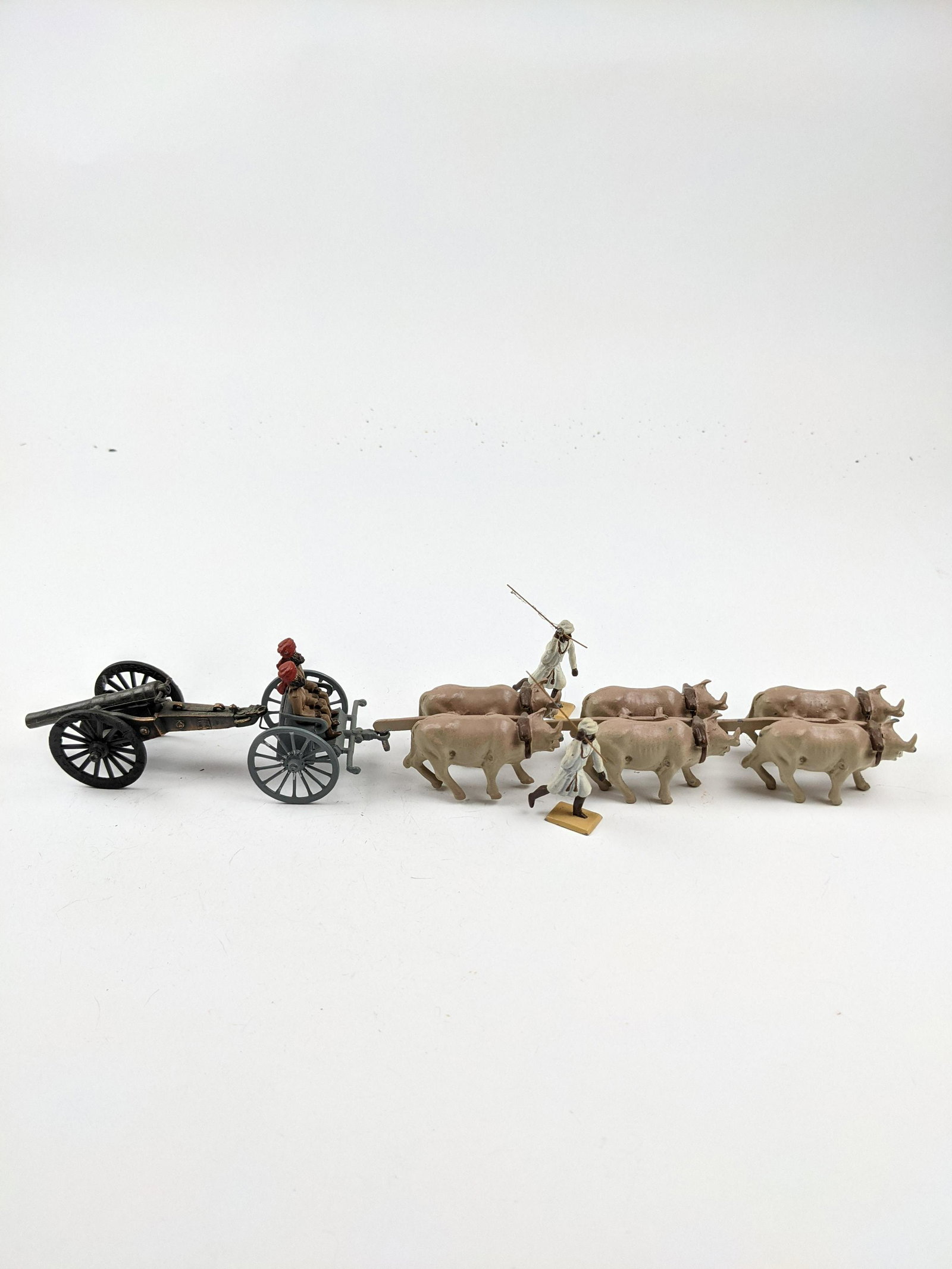 Joe Shimek Indian Army Oxen Pulling Gun: 9 Pieces Condition Excellent No Box