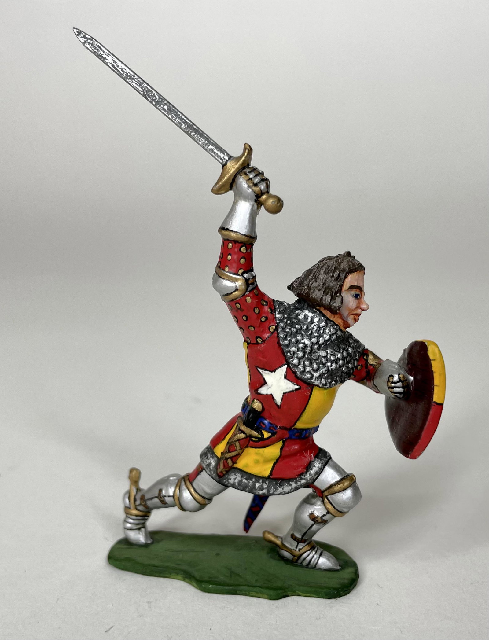 Selwyn Archer John de Vene: 7th Earl of Oxford. Designed by Selwyn and painted by acclaimed painter Laurence Archer. Circa 1967. 1 piece. Condition Excellent.