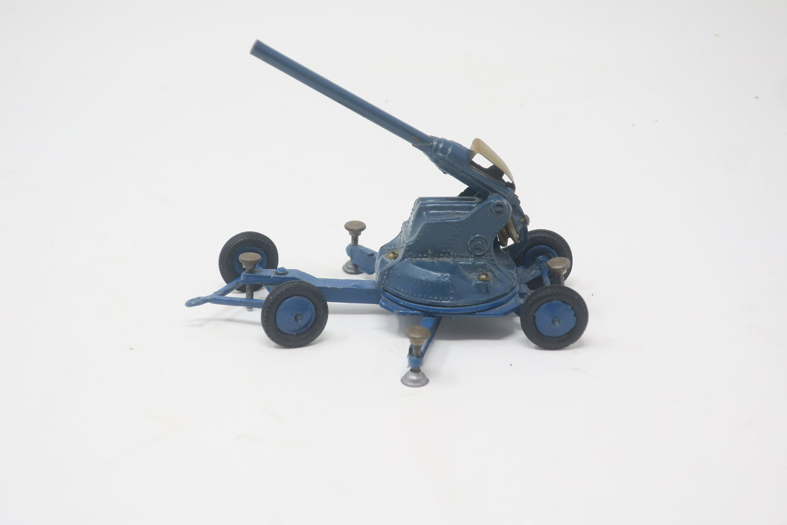 Britains Set #1717 Rare RAF Blue Finish AA Gun: on mobile chassis, (1948) very good, 1 piece