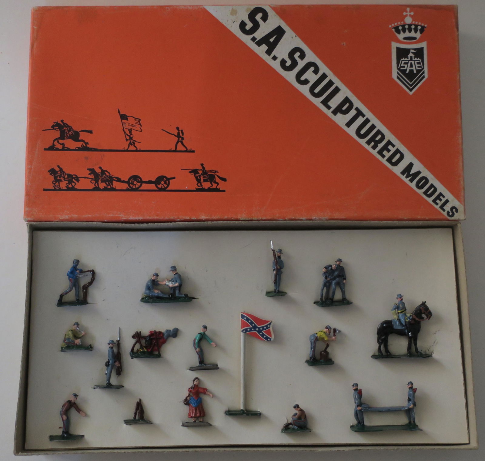 SAE/Authenticast 30mm Confederate Camp Set Boxed (1 of 1)