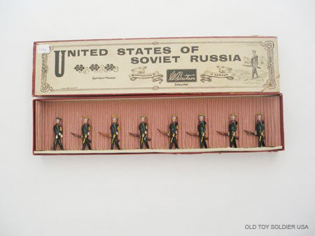 Britians Set # 133 Russian Infantry.: Pre War with United States of Soviet Russia Box and original retaining card,
