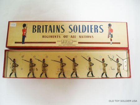 Britains Set # 225 Kings African Rifles: with Original R.O.A.N Box - Untied Post War,