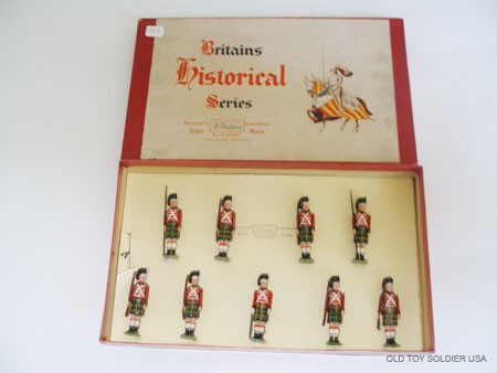 Britains Set # 1519 Highlanders of Waterloo : with Muskets, Tied in Original Historical Series Box. Post War,