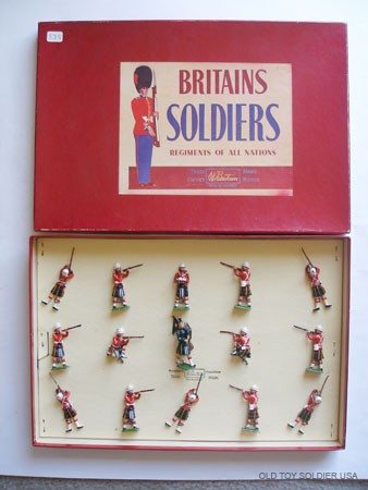 Britains Set #2025 Queens Own Cameron Highlanders: Tied in Original R.O.A.N. Box. Post War.