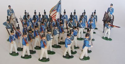 Timpo West Point Cadets Marching: with Officers Mounted Officers and 2 Standard Bearers