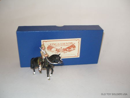 King & Country RARE GLOSSY Cameron Highlanders: Mounted Officer in Original Box.
