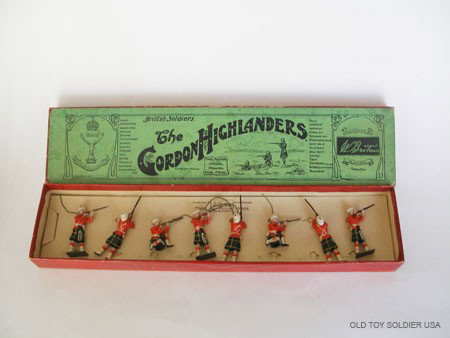 Britains Set # 137 Gordon Highlanders Firing: Pre War in Original Whisstock Box - Untied.