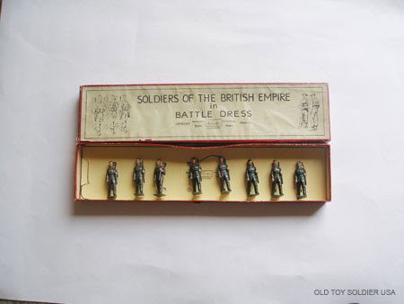 Britains Set # 1854 British Infantry: Slung Rifles in Original Soldiers of the British Empire Box- Untied (1 mismatched figure)