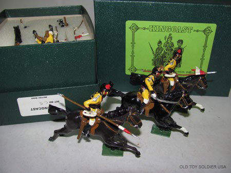 Kingcast: Arms of India, Bengal Lancers, : Galloping Horses removeable lances, (figures damaged), 12 pcs.