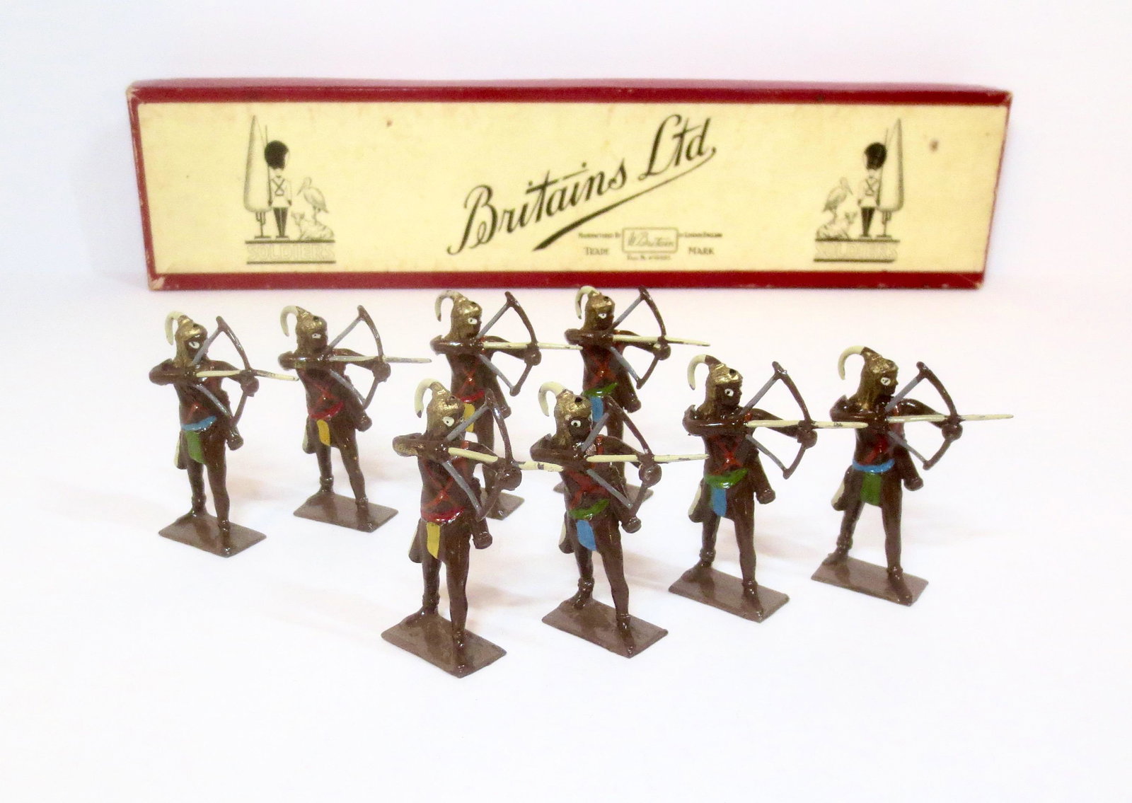Britains #202 West Africa Togoland Warriors: Post war issue. 8 pieces. Near mint condition. Box excellent.
