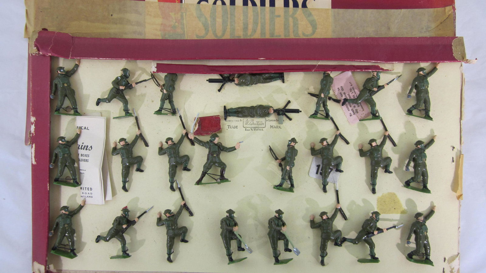 Britains Set #1614 Gasmask Infantry Display. (1 of 1)