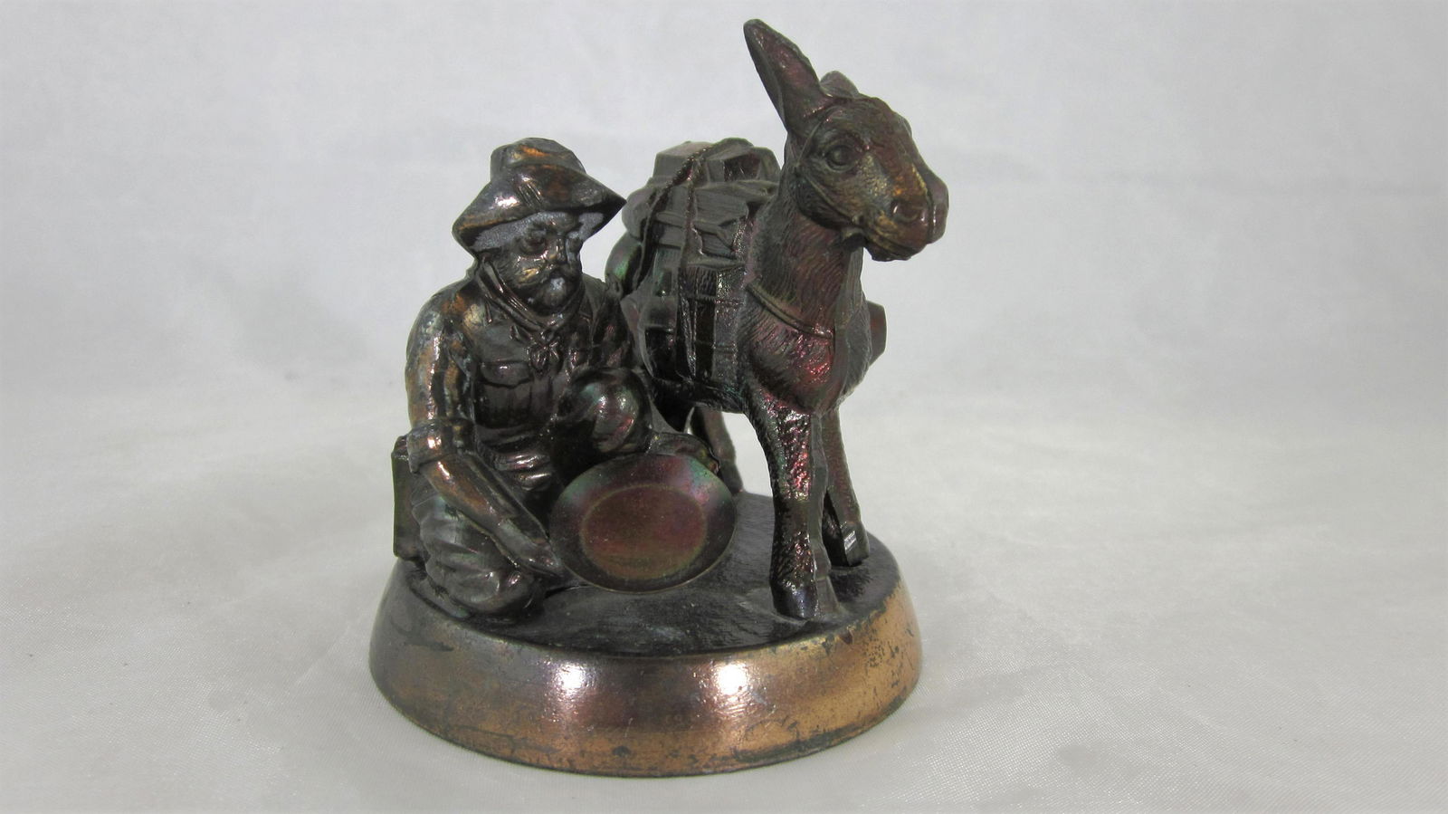 Arizona Souvenir, "Prospector With Mule".: UNBOXED Souvenir from Arizona, prospector with mule circa 1960s. 3 " tall, 1 piece, condition excellent. No box.