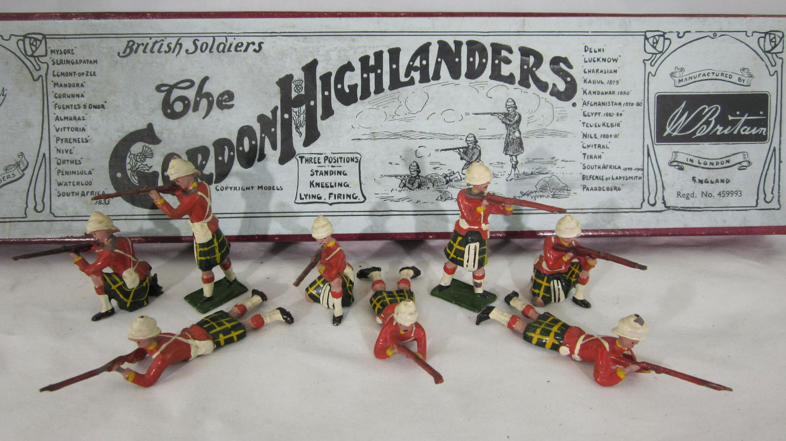 Britains Set #157 Gordon Highlanders Firing. (1 of 1)
