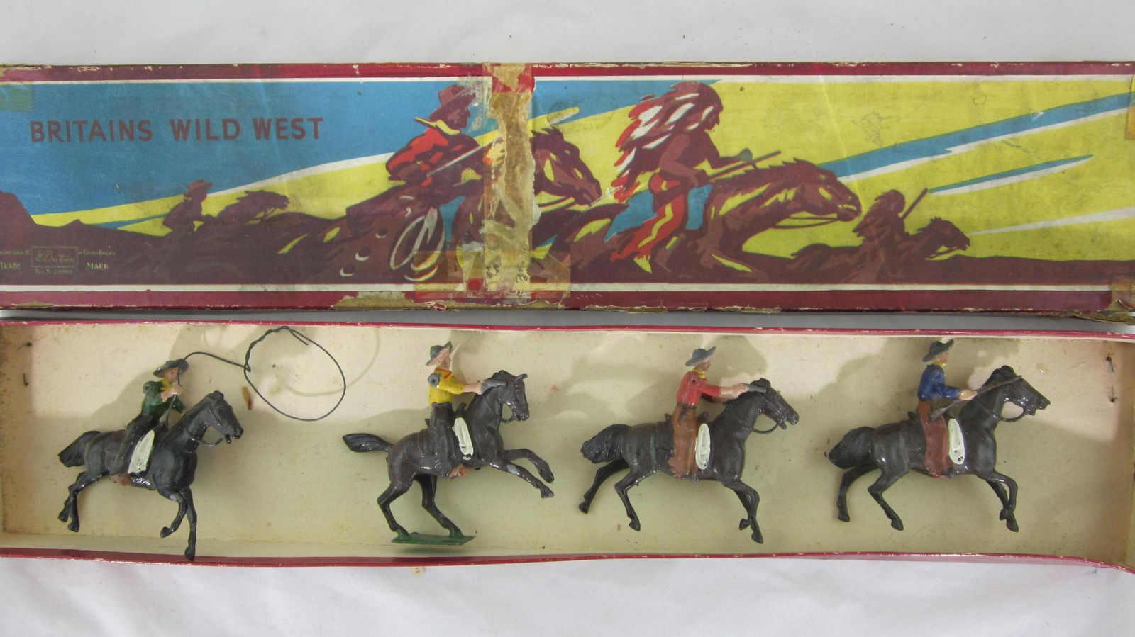 Britains Set #179 Mounted Cowboys. (1 of 1)
