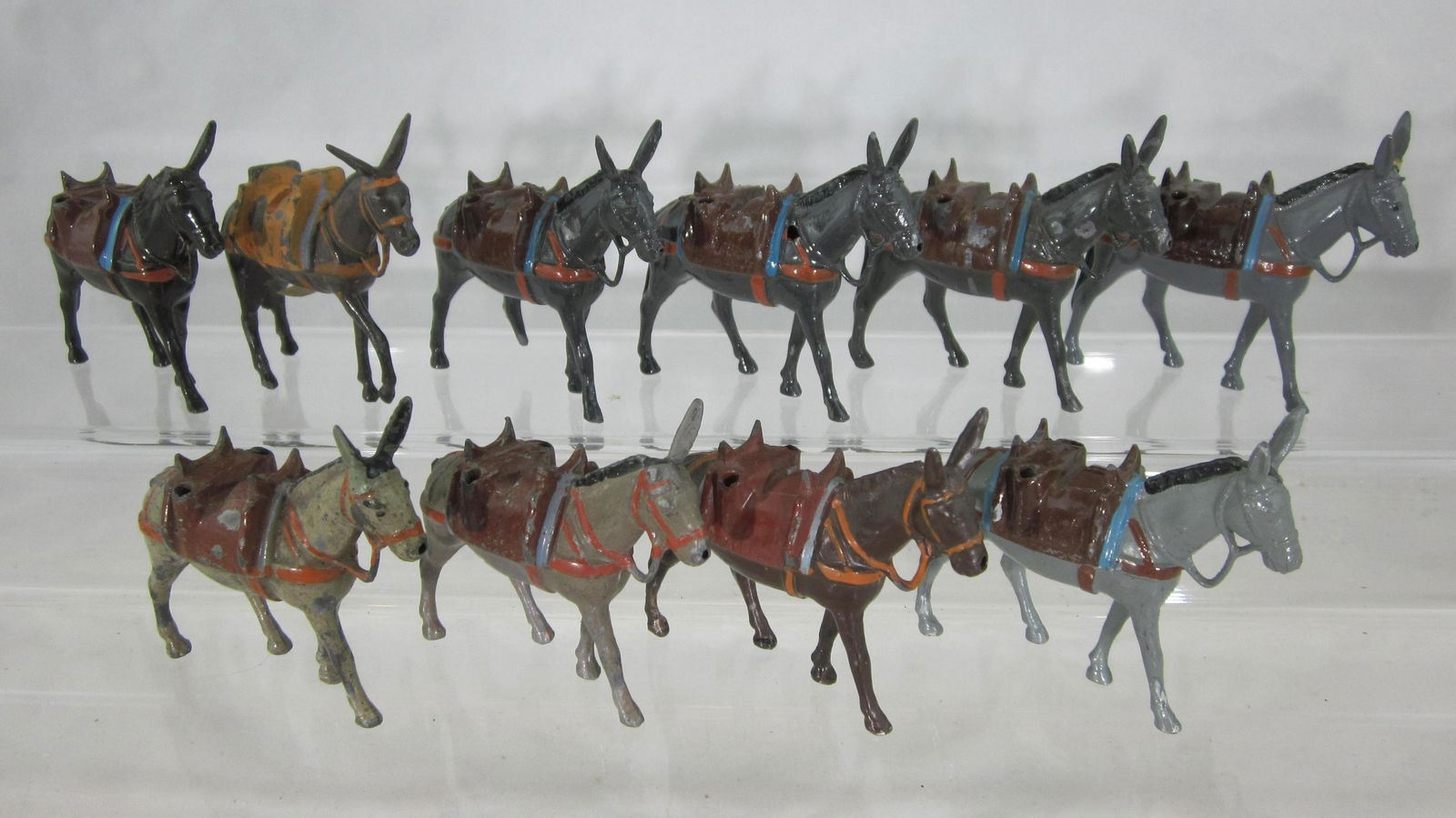 Britains Lot of Mountain Battery Mules. (1 of 1)