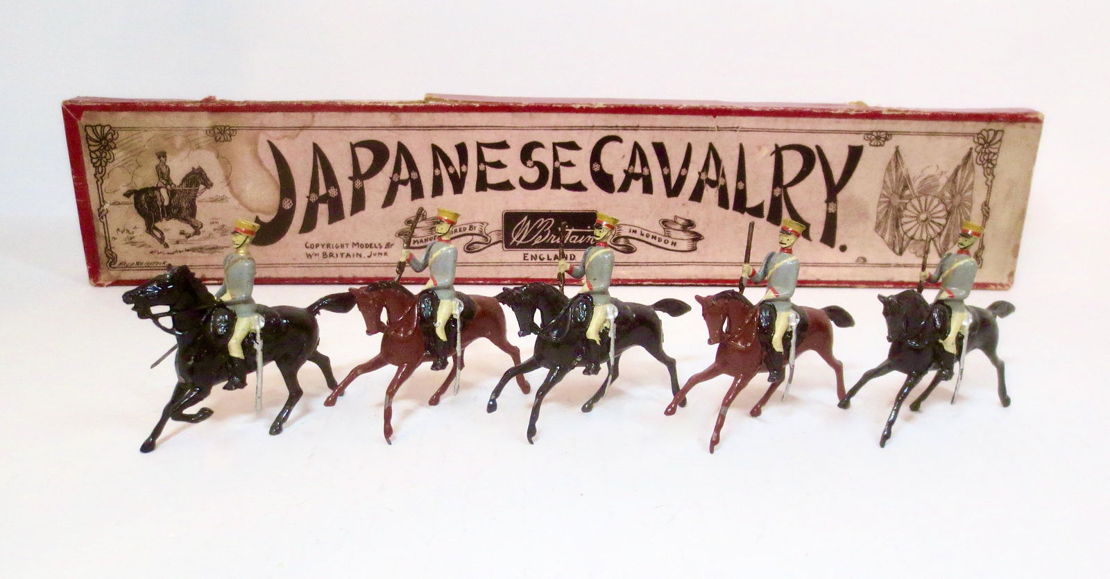 Britains #135 Japanese Cavalry Light Blue Tunics (1 of 1)