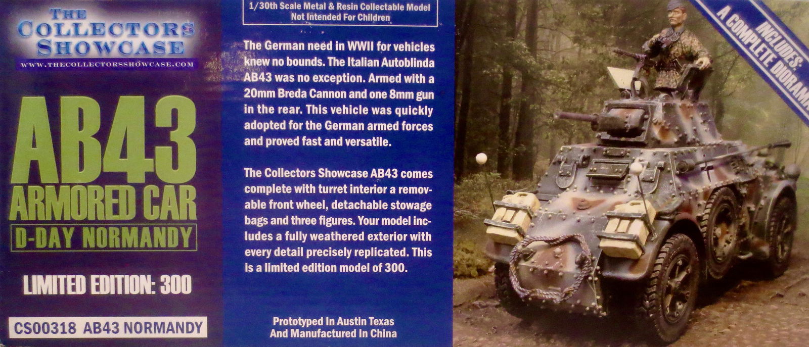 Collectors Showcase #CS00318 AB43 Armored Car (1 of 1)
