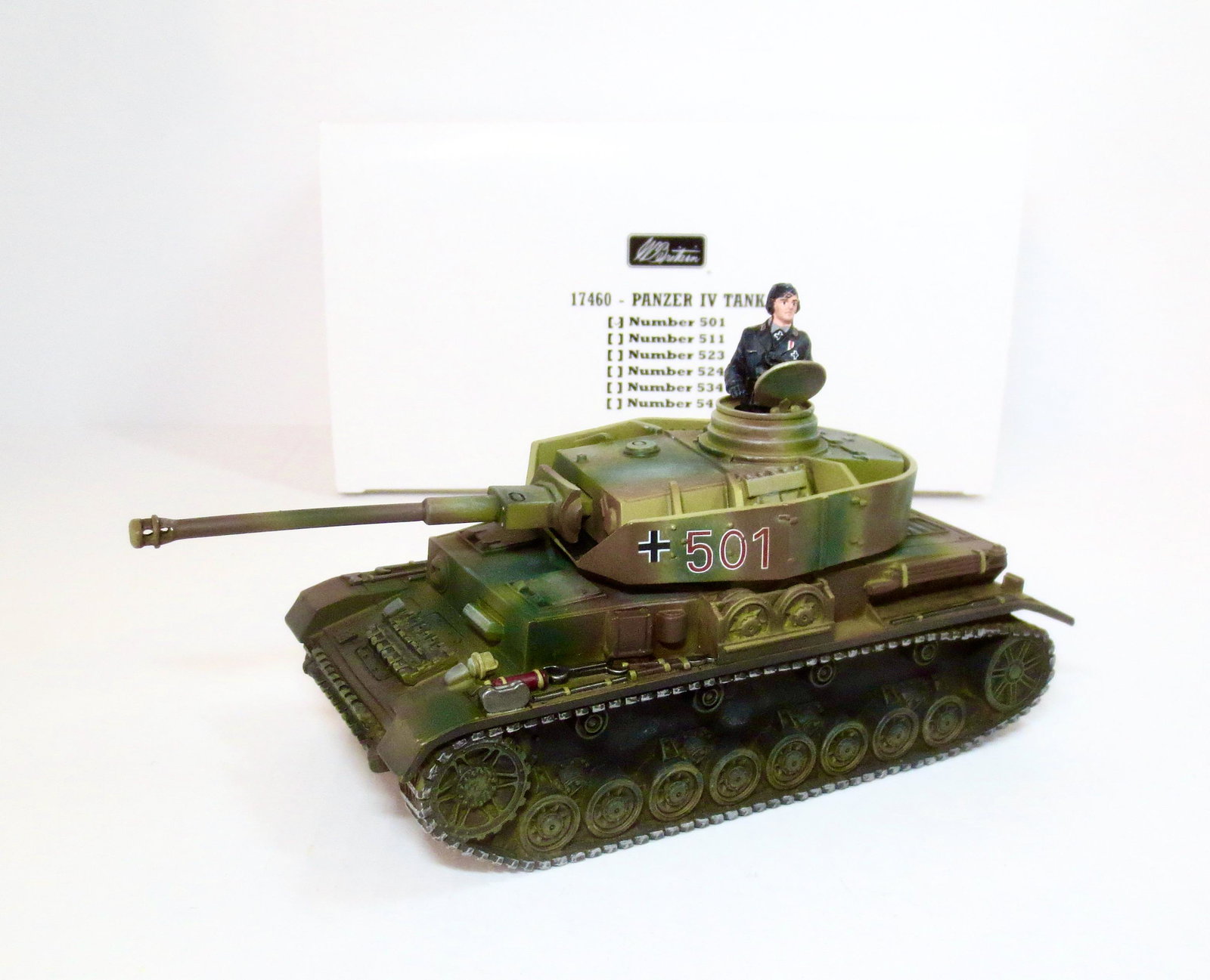 Britains #17460 Panzer IV Tank (501): 3 pieces. Mint condition. Box excellent.