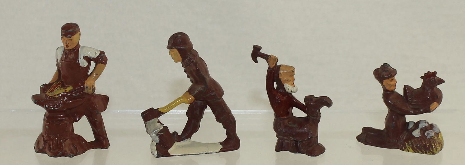 Manoil Lot Man Chopping Wood Blacksmith (1 of 2)