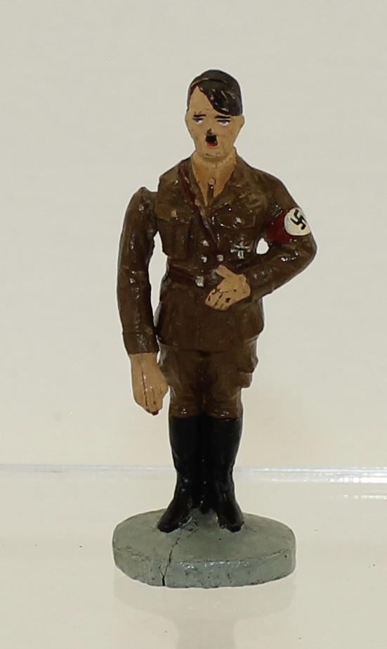 Elastolin Adolf Hitler in Party Uniform: Elastolin Germany. #30/50/20. With Movable Arm. Circa 1937. Composition 7cm. 1 Piece. Condition Very Good. No Box.