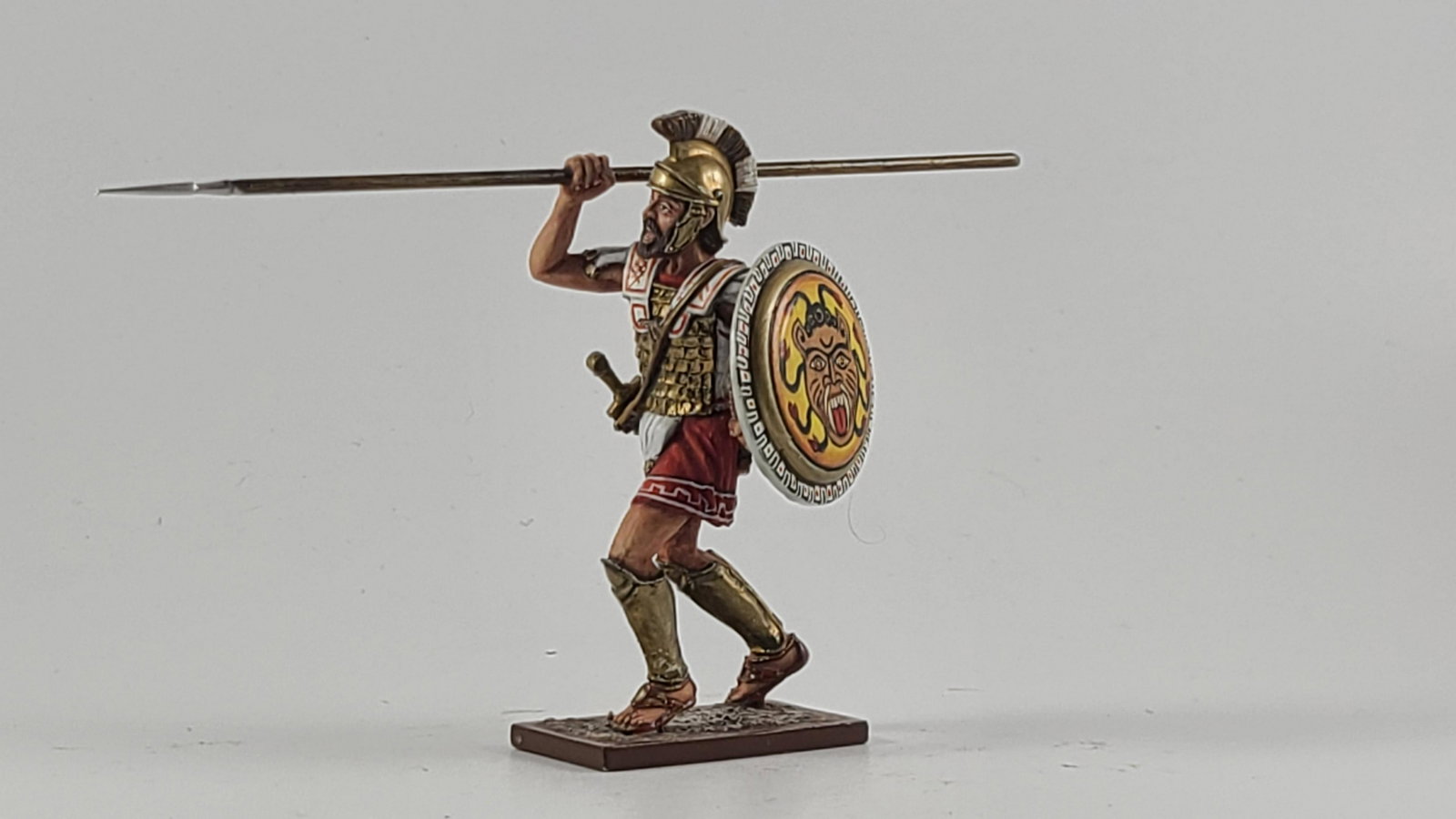 AeroArt St. Petersburg Collection #112: AeroArt Military Miniatures - The St. Petersburg Collection #112 - Greek Warrior Charging with Spear. Produced in 1994 and a total of 134 figures ever made. Near Mint, Unboxed, 1 piece.