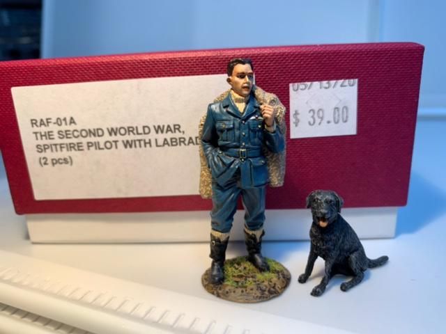 John Jenkins RAF-01A Spitfire Pilot with Dog (1 of 1)