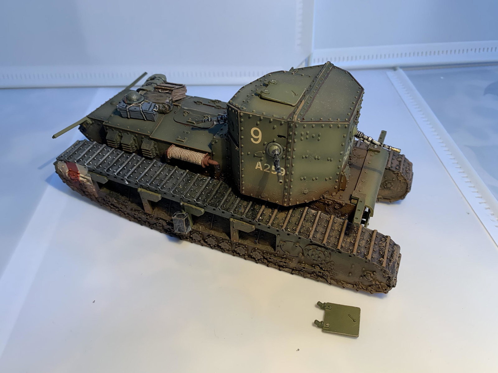 John Jenkins GWB-02 Whippet Tank: John Jenkins GWB-02 The Great War, 1914-1918, Medium Mark A, Whippet Tank, "Caesar II" A259, Bapuame, 28th August 1918, (4pcs) - Mint Condition. Box Excellent.