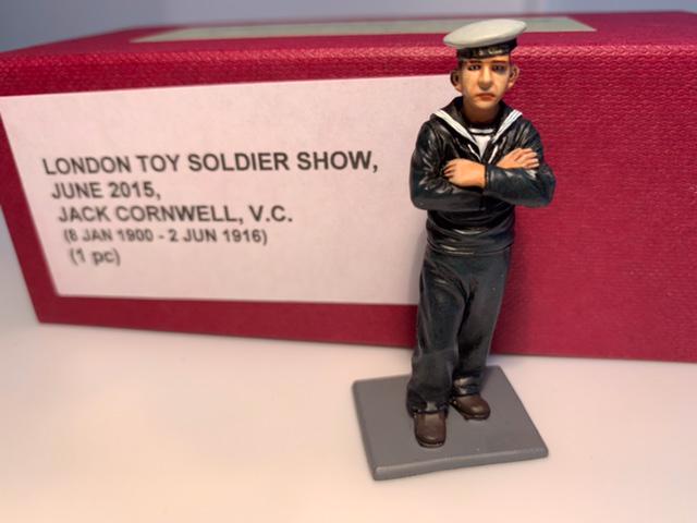 John Jenkins - Jack Cornwell - London Toy Show: John Jenkins London Toy Soldier Show, June 2015, Jack Cornwell, V.C. (8 Jan 1900 - 2 Jun 1916), (1pc) - Mint Condition. Box Excellent.