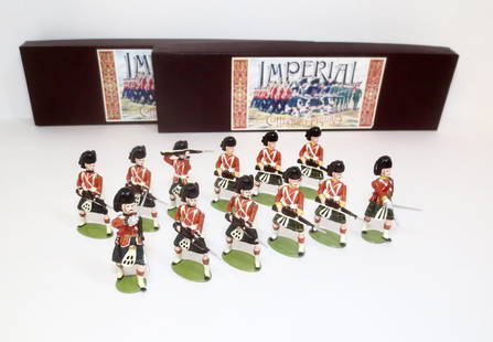 Imperial Highland Regiments: The Black Watch #12a, and The Gordon Highlanders #12b. 12 pieces. Mint condition. Boxes excellent.