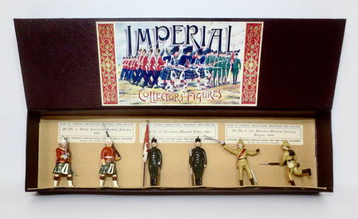 Imperial Assorted Regimental Figures: 6 pieces. Mint condition. Box very good.