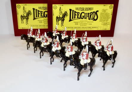 Britains #5184 The Lifeguards: Limited Edition. Two boxed sets. 12 pieces. Mint to near mint condition. Boxes excellent.