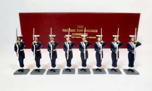 British Toy Soldier Company #40 Naval Ratings: At Present Arms. 8 pieces. Mint condition. Box excellent.