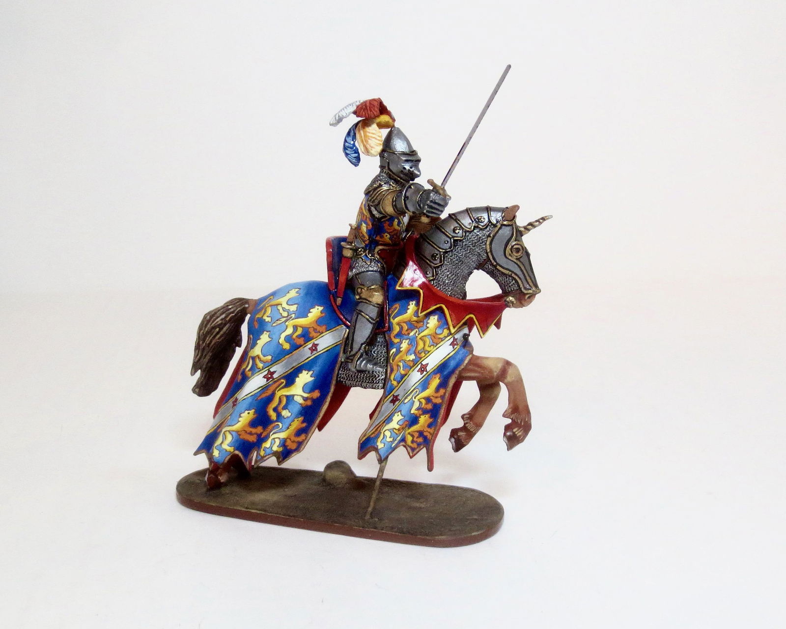 Russian Studio Mounted Knight on Charging Horse (1 of 1)