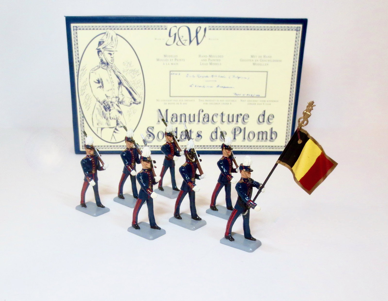 G&W Royal Infantry of Belgium: 7 pieces. Mint condition. Box excellent.