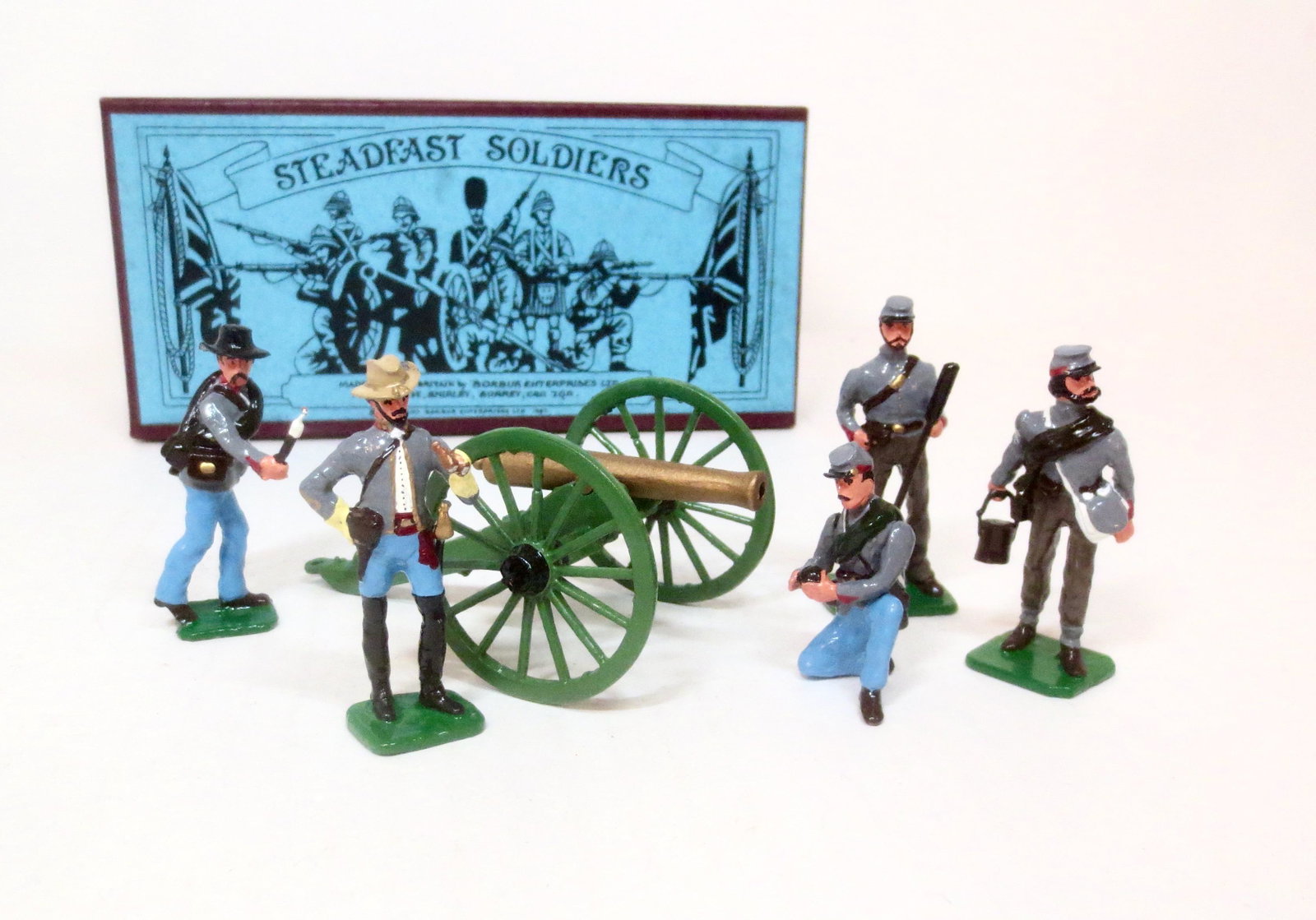 Steadfast ACW Confederate Artillery: 6 pieces. Mint condition. Box excellent.
