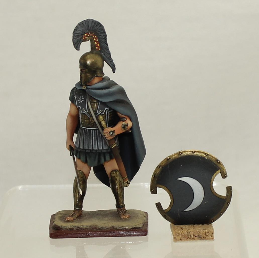 AeroArt Thespian General Demophilos: St. Petersburg Collection. Thespian General Demophilos at Thermopylae. 6229 on Bottom of Base. 1 Piece. Condition Very Good. Shield Detached. No Box.