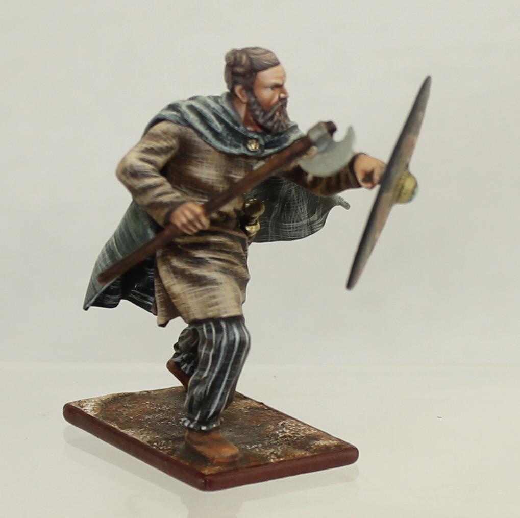 AeroArt Germanic Tribesman in Cape with Axe: St. Petersburg Collection. 3791 on Bottom of Base. 1 Piece. Condition Excellent. No Box.
