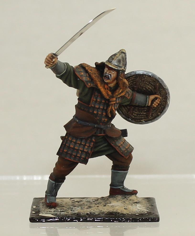 AeroArt Mongol Warrior with Sword: St. Petersburg Collection. 6117.3 on Bottom of Base. 1 Piece. Condition Very Good to Excellent. Few Paint Chips on Base. No Box.