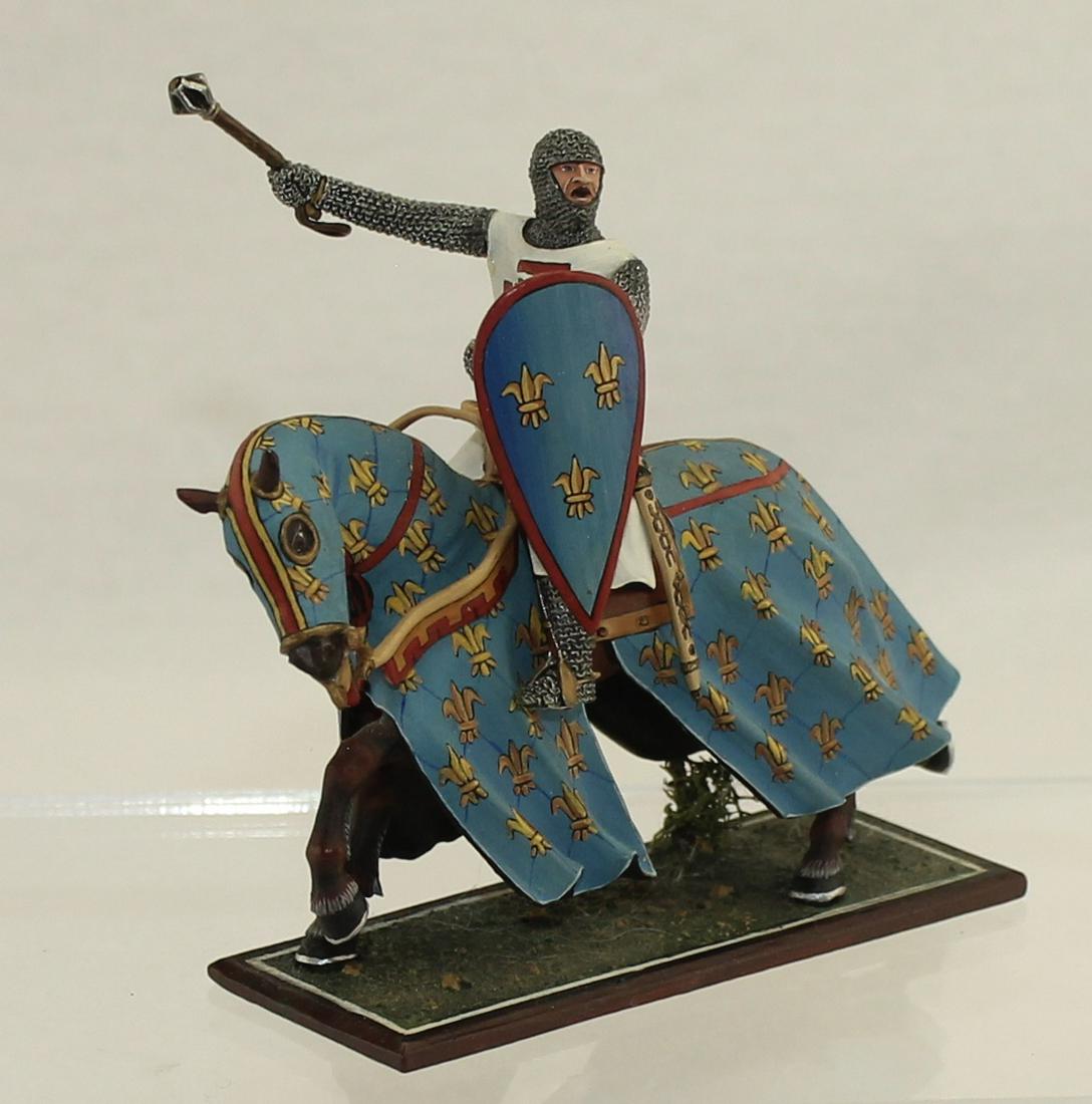 Russian Studio Holy Sepulchre Knight: Order of the Holy Sepulchre Knight on Horseback with Mace. 1 Piece. Condition Excellent. No Box.