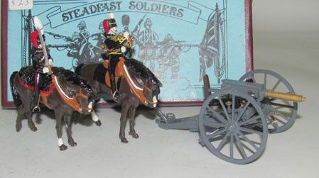 Steadfast: Set #SF61, SF 65: Steadfast: 1Pndr Maxim Gun & Crew RHA Officer & Trumpeter Set #SF61, SF 65 5pcs