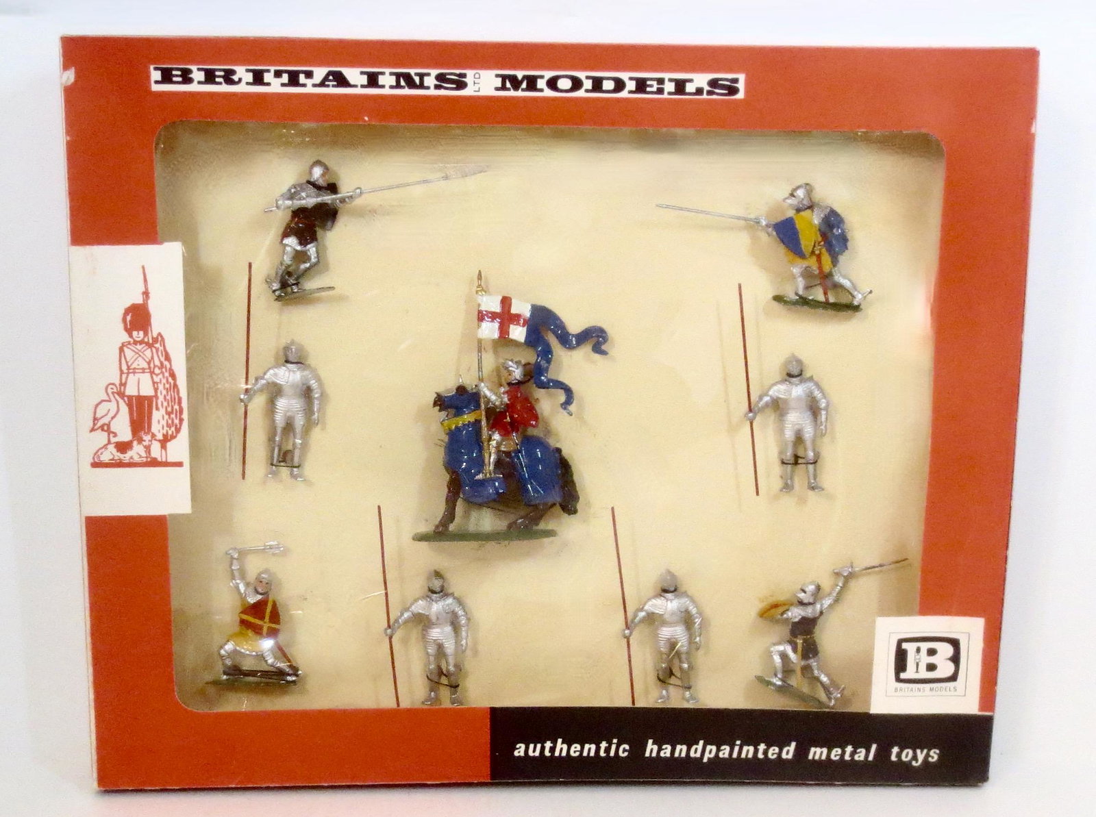 Britains #9392 Knights Of Agincourt: Display Set. 9 pieces. Mint condition. Box excellent.