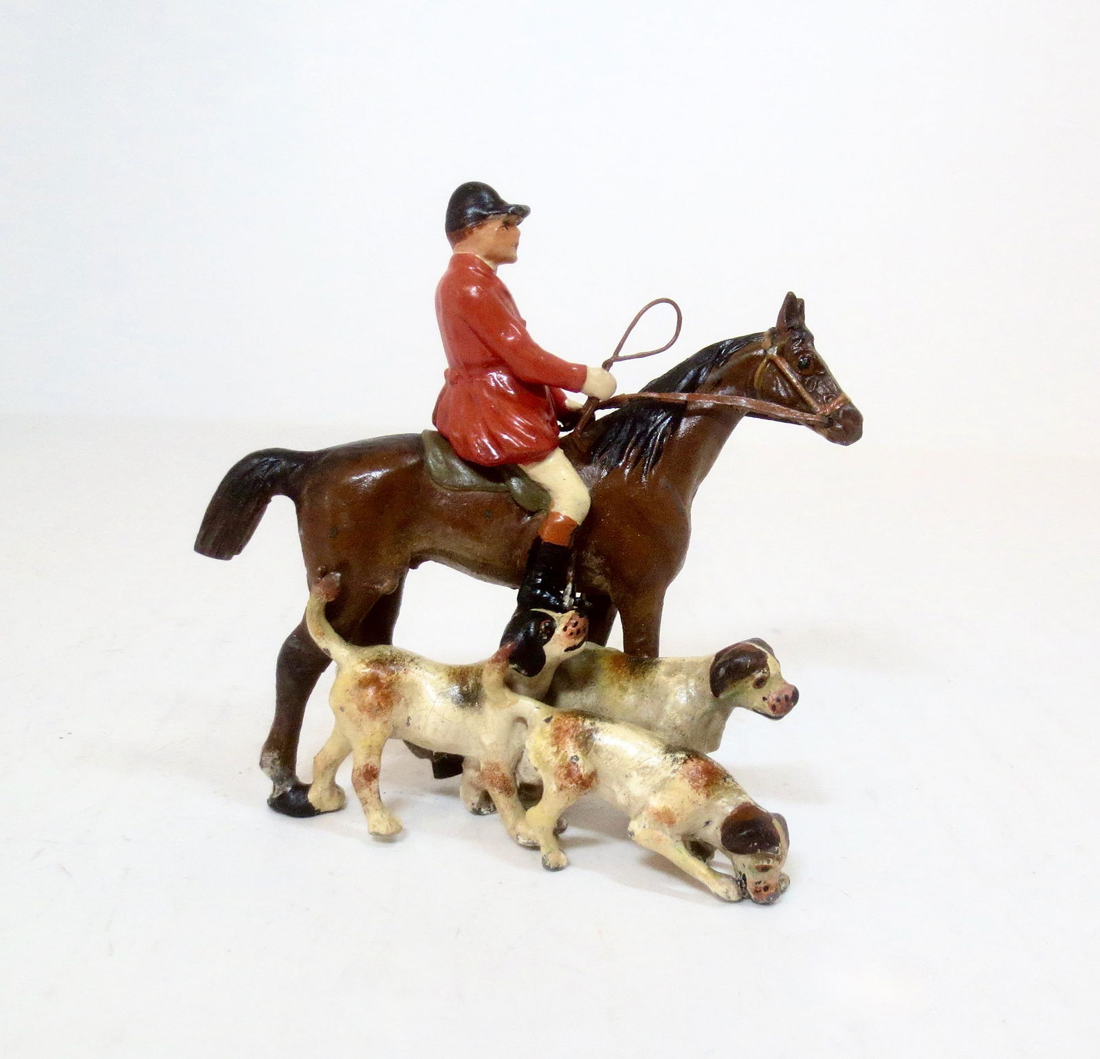 Heyde Mounted Huntsman With Hounds: 80mm tall. Near mint condition. Unboxed.